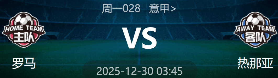 周一028 意甲 罗马 VS 热那亚